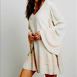Free People Daylight Dreams flare dress with bell sleeves and pockets